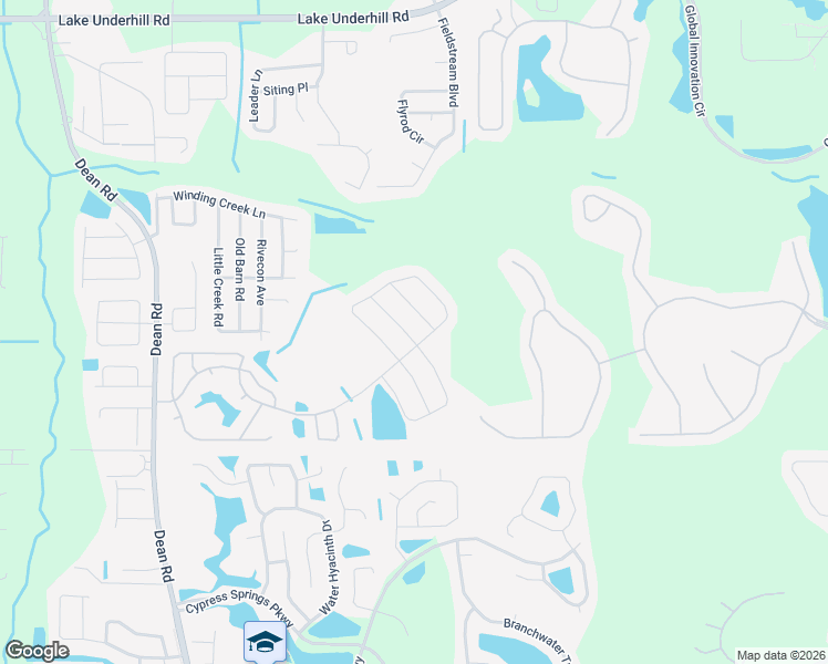 map of restaurants, bars, coffee shops, grocery stores, and more near 10600 Inside Loop in Orlando