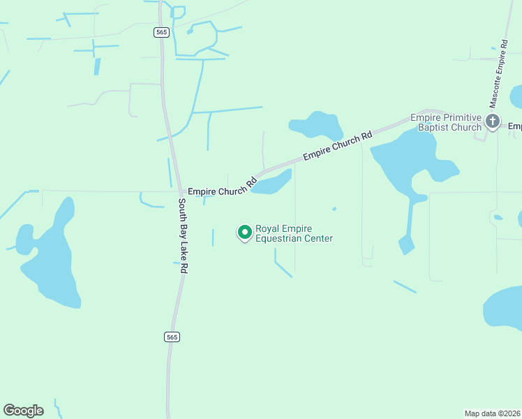 map of restaurants, bars, coffee shops, grocery stores, and more near 2736 Empire Church Road in Groveland