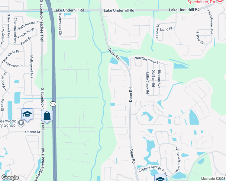 map of restaurants, bars, coffee shops, grocery stores, and more near 932 River Cove Avenue in Orlando