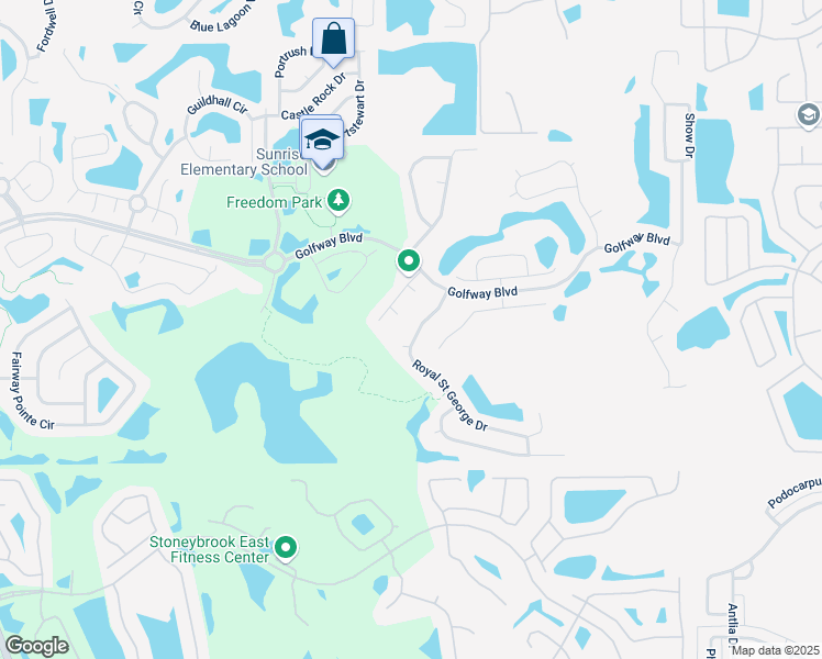 map of restaurants, bars, coffee shops, grocery stores, and more near 14322 Letham Grange Court in Orlando