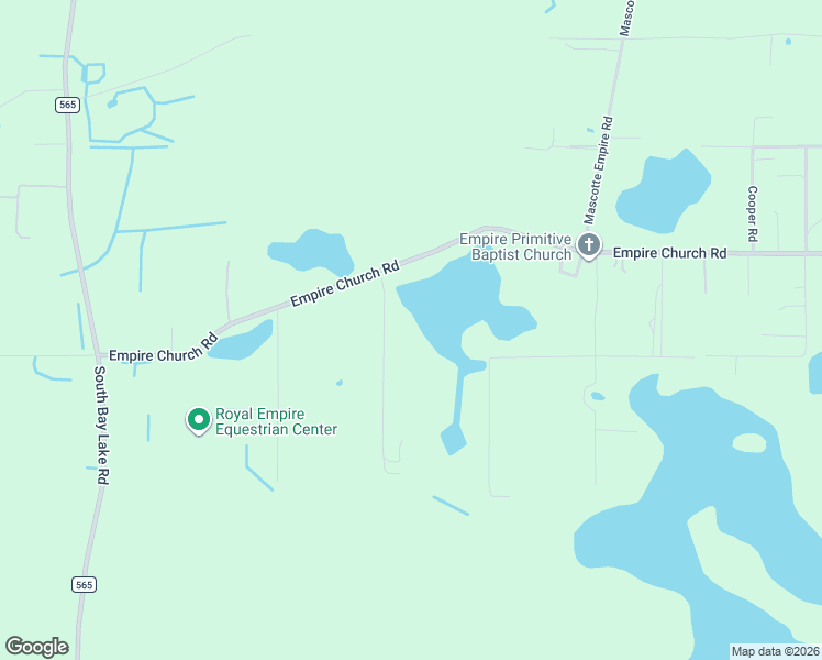 map of restaurants, bars, coffee shops, grocery stores, and more near 3230 Empire Church Road in Groveland