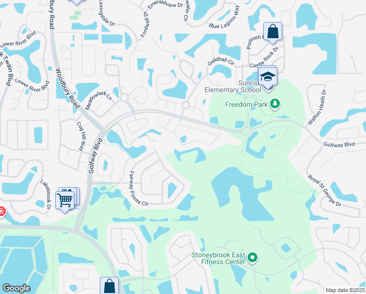 map of restaurants, bars, coffee shops, grocery stores, and more near 141 Oakland Hills Court in Orlando