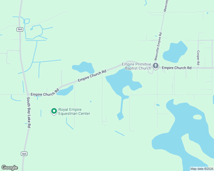 map of restaurants, bars, coffee shops, grocery stores, and more near 3230 Empire Church Road in Groveland