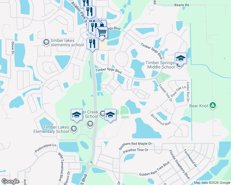 map of restaurants, bars, coffee shops, grocery stores, and more near 901 Pine Pointe Lane in Orlando