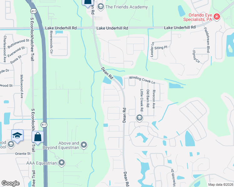 map of restaurants, bars, coffee shops, grocery stores, and more near 10039 Sandbar Street in Orlando