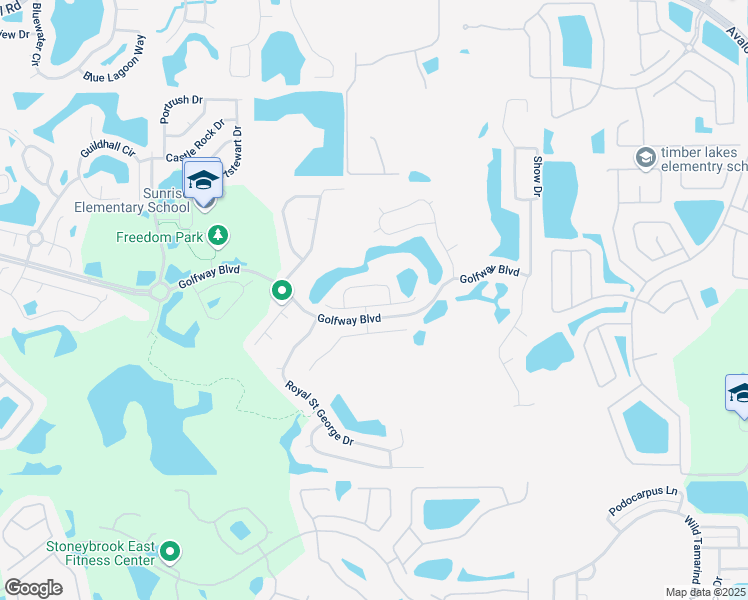 map of restaurants, bars, coffee shops, grocery stores, and more near 14714 Kitlanselt Way in Orlando