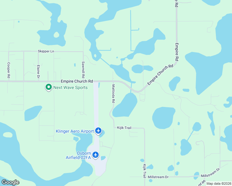 map of restaurants, bars, coffee shops, grocery stores, and more near 12690 Mattioda Road in Groveland