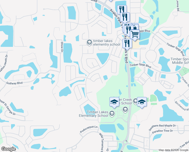 map of restaurants, bars, coffee shops, grocery stores, and more near 14051 Ocean Pine Circle in Orlando