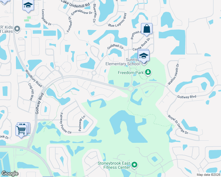 map of restaurants, bars, coffee shops, grocery stores, and more near 13664 Dornoch Drive in Orlando