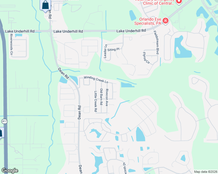 map of restaurants, bars, coffee shops, grocery stores, and more near 913 Rivecon Avenue in Orlando