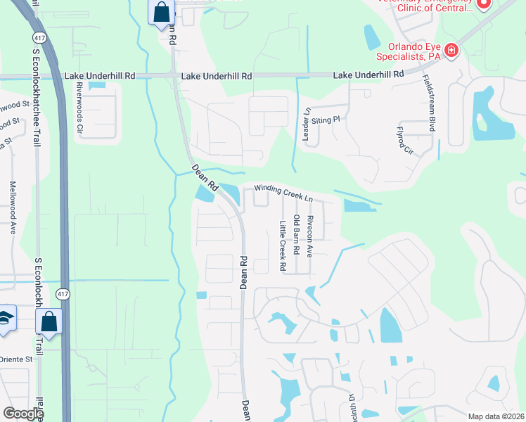 map of restaurants, bars, coffee shops, grocery stores, and more near 1029 Castlevecchio Loop in Alafaya