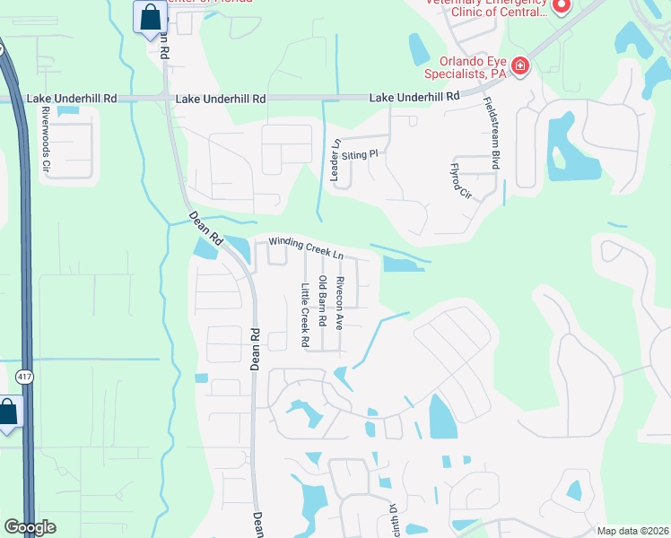 map of restaurants, bars, coffee shops, grocery stores, and more near 820 Rivecon Avenue in Orlando