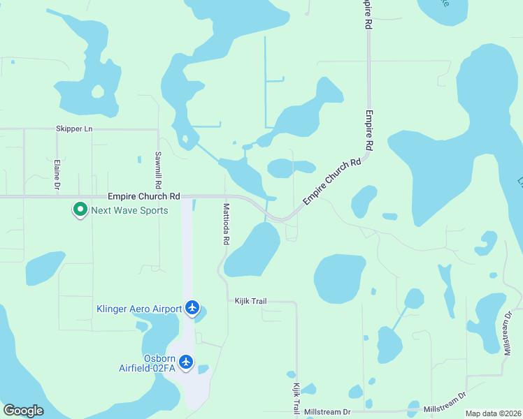 map of restaurants, bars, coffee shops, grocery stores, and more near 5111 Empire Church Road in Groveland