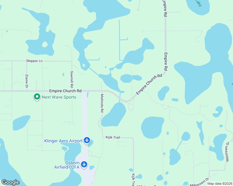 map of restaurants, bars, coffee shops, grocery stores, and more near 5111 Empire Church Road in Groveland