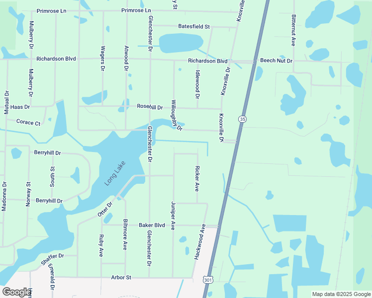 map of restaurants, bars, coffee shops, grocery stores, and more near 35128 Excalibur Road in Webster