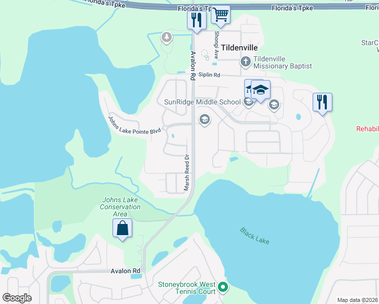 map of restaurants, bars, coffee shops, grocery stores, and more near 15016 Sawgrass Bluff Drive in Oakland