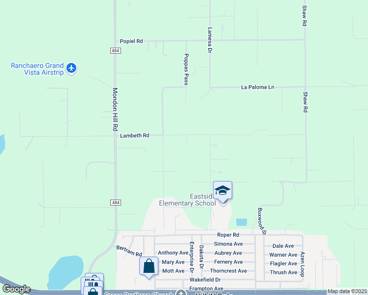 map of restaurants, bars, coffee shops, grocery stores, and more near 26494 Lambeth Road in Brooksville