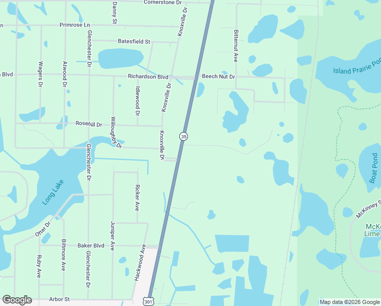 map of restaurants, bars, coffee shops, grocery stores, and more near 7208 Treiman Boulevard in Webster