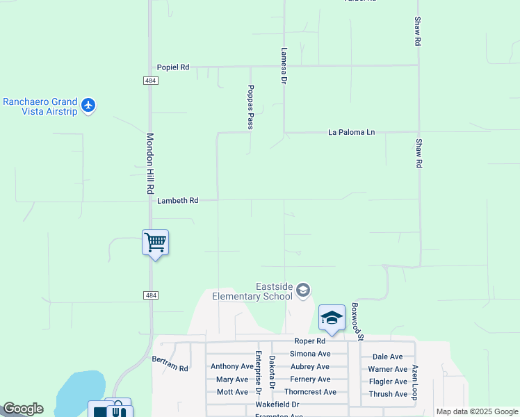 map of restaurants, bars, coffee shops, grocery stores, and more near 26494 Lambeth Road in Brooksville