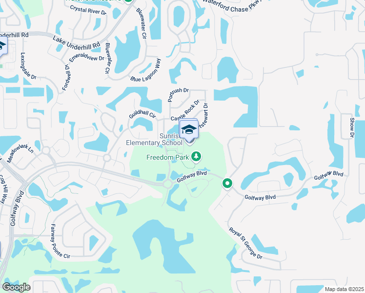 map of restaurants, bars, coffee shops, grocery stores, and more near 101 Lone Palm Road in Orlando