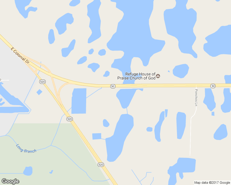 map of restaurants, bars, coffee shops, grocery stores, and more near 20498 East Colonial Drive in Christmas