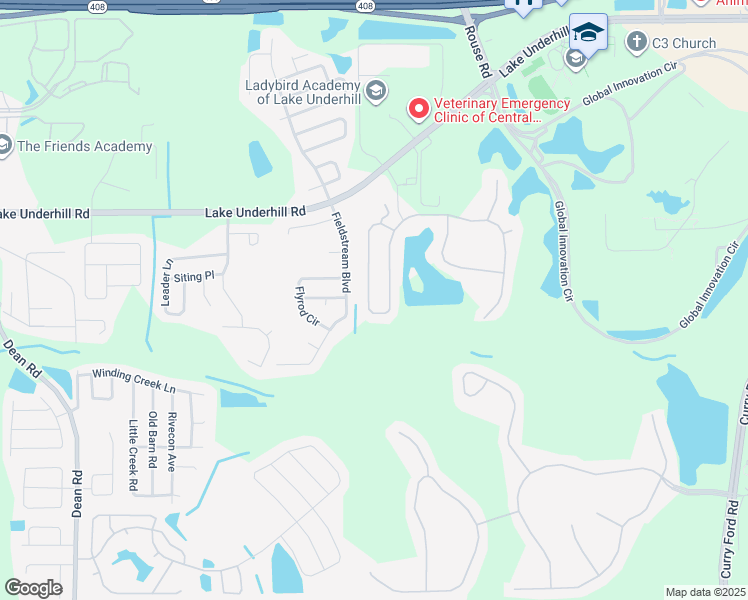 map of restaurants, bars, coffee shops, grocery stores, and more near 10421 Cypress Trail Drive in Orlando