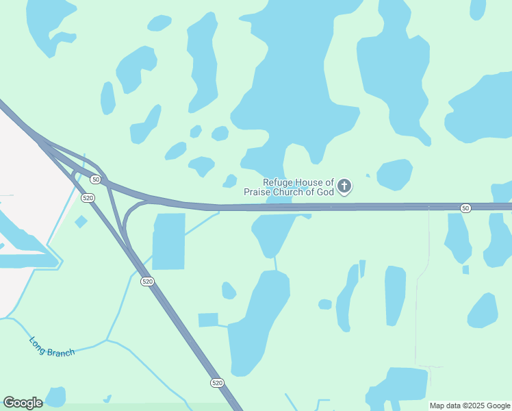map of restaurants, bars, coffee shops, grocery stores, and more near 20498 East Colonial Drive in Christmas