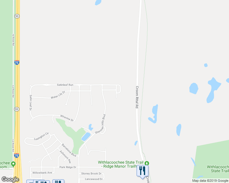 map of restaurants, bars, coffee shops, grocery stores, and more near 31354 Spoonflower Way in Brooksville