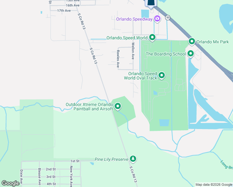 map of restaurants, bars, coffee shops, grocery stores, and more near 651 South Co Road 13 in Orlando