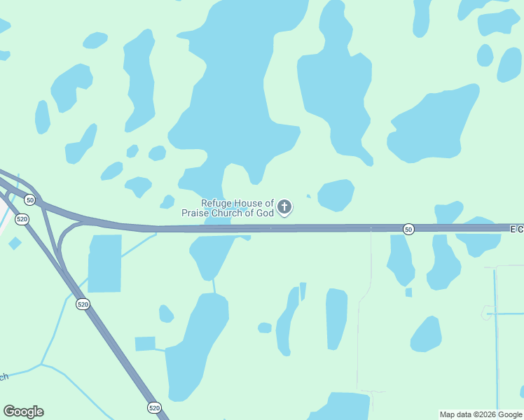 map of restaurants, bars, coffee shops, grocery stores, and more near 20751 East Colonial Drive in Christmas