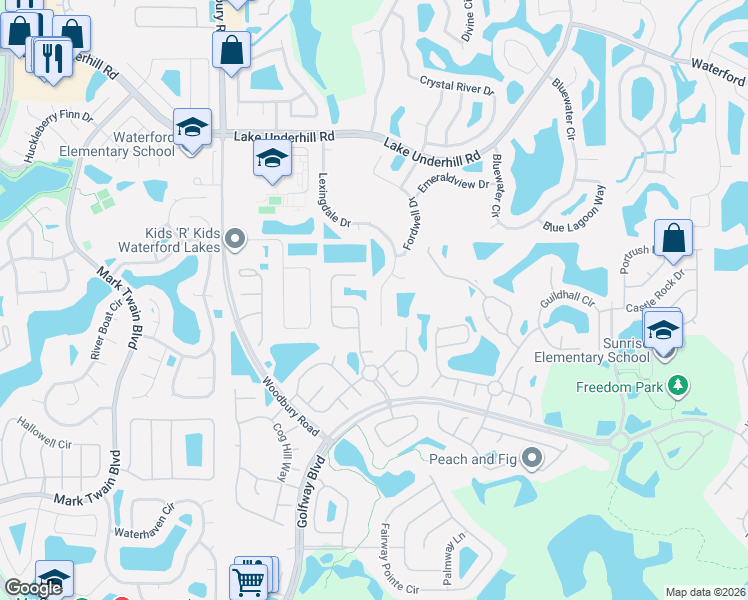 map of restaurants, bars, coffee shops, grocery stores, and more near 241 Lexingdale Drive in Orlando