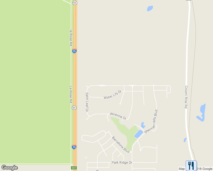 map of restaurants, bars, coffee shops, grocery stores, and more near 30541 Satinleaf Run in Brooksville