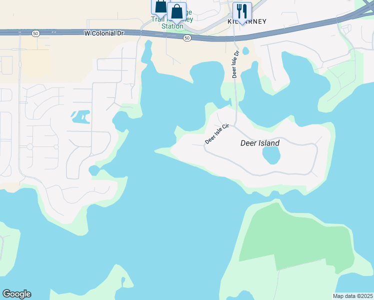 map of restaurants, bars, coffee shops, grocery stores, and more near 17814 Westbay Court in Winter Garden