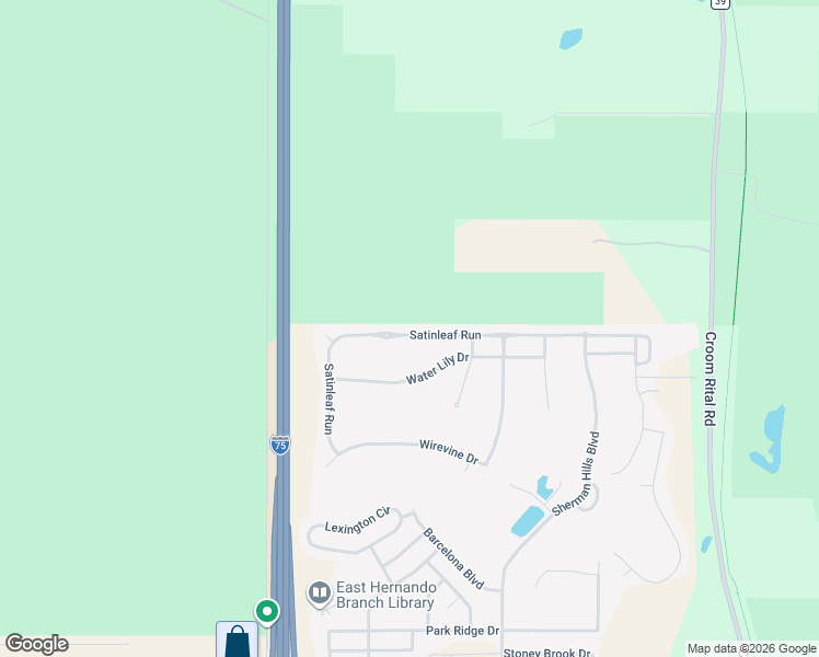 map of restaurants, bars, coffee shops, grocery stores, and more near 30951 Satinleaf Run in Brooksville