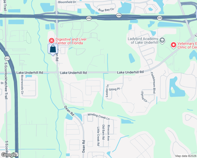 map of restaurants, bars, coffee shops, grocery stores, and more near 1338 Bristol Oaks Way in Orlando