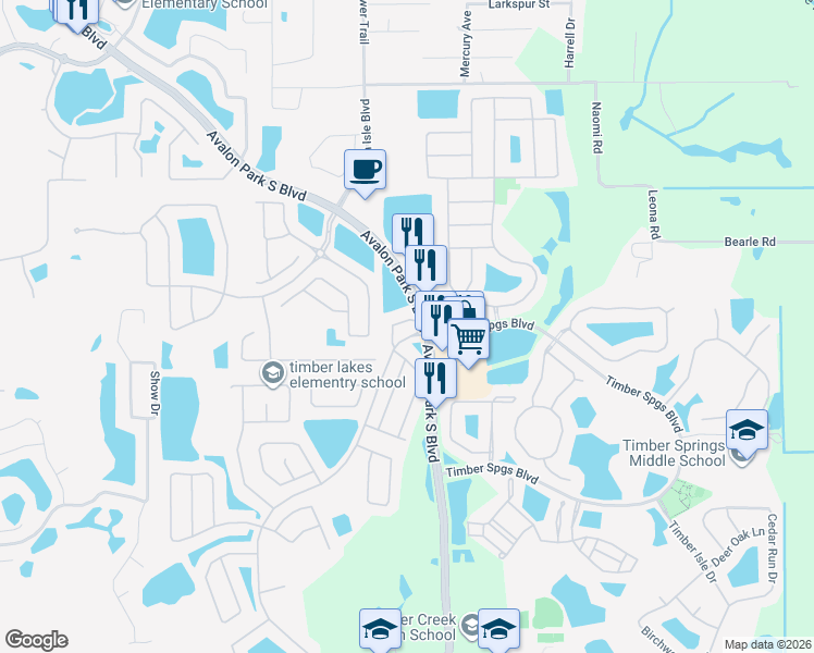 map of restaurants, bars, coffee shops, grocery stores, and more near 13824 Dove Wing Court in Orlando