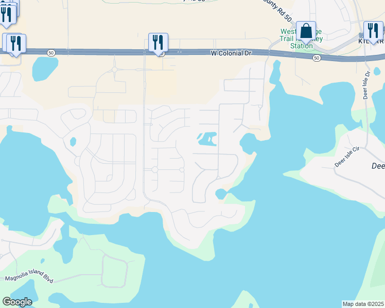 map of restaurants, bars, coffee shops, grocery stores, and more near 13108 Sunset Terrace in Winter Garden