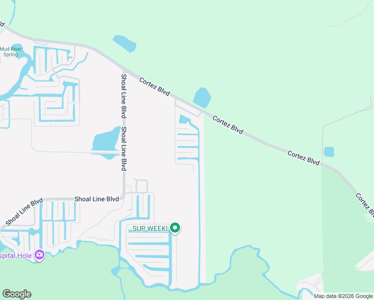 map of restaurants, bars, coffee shops, grocery stores, and more near 6429 Theresa Avenue in Spring Hill