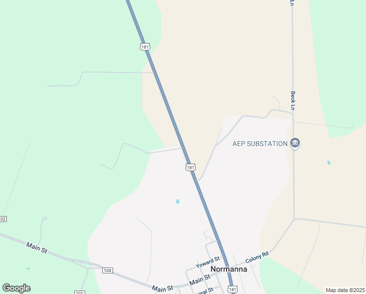map of restaurants, bars, coffee shops, grocery stores, and more near 7791 U.S. 181 in Normanna