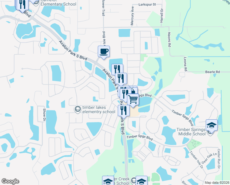 map of restaurants, bars, coffee shops, grocery stores, and more near 13824 Dove Wing Court in Orlando