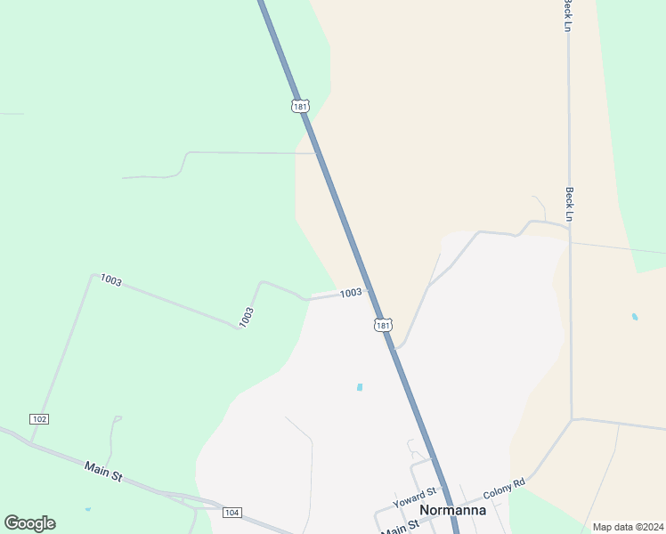 map of restaurants, bars, coffee shops, grocery stores, and more near 7791-7967 U.S. 181 in Normanna