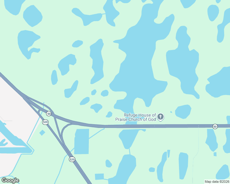 map of restaurants, bars, coffee shops, grocery stores, and more near 20503 East Colonial Drive in Christmas
