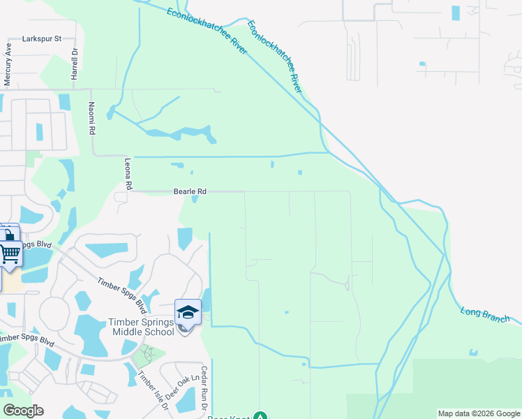 map of restaurants, bars, coffee shops, grocery stores, and more near 16702 Bearle Road in Orlando