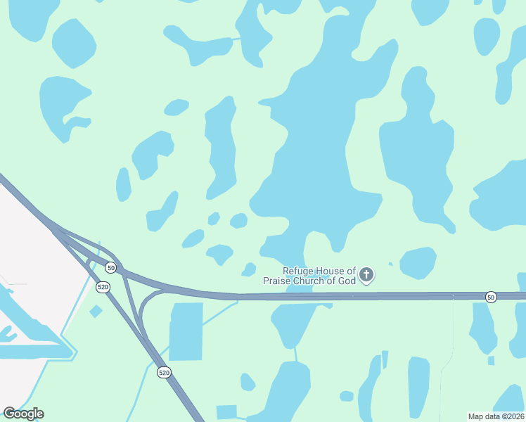 map of restaurants, bars, coffee shops, grocery stores, and more near 20503 East Colonial Drive in Christmas
