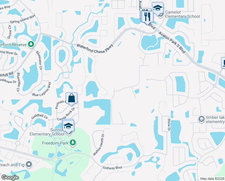 map of restaurants, bars, coffee shops, grocery stores, and more near 612 Crownclover Avenue in Orlando