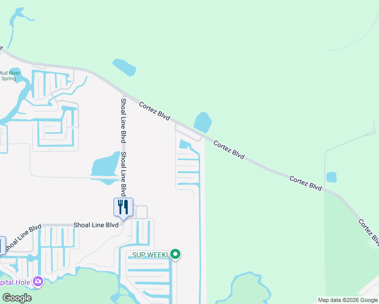 map of restaurants, bars, coffee shops, grocery stores, and more near 6416 Finance Avenue in Spring Hill