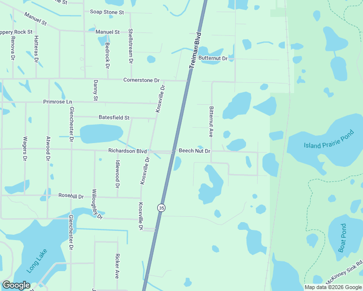 map of restaurants, bars, coffee shops, grocery stores, and more near 7425 Treiman Boulevard in Webster