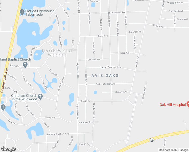 map of restaurants, bars, coffee shops, grocery stores, and more near 10315 Dotted Wren Avenue in Brooksville