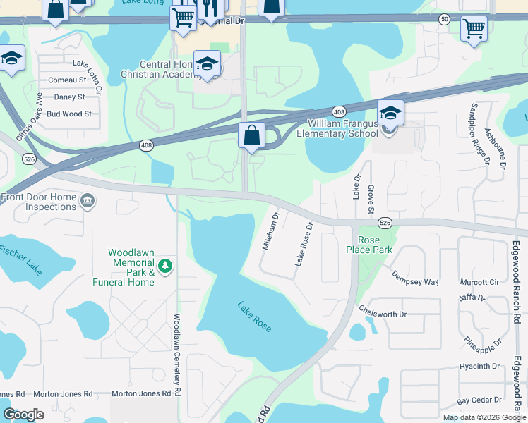 map of restaurants, bars, coffee shops, grocery stores, and more near in Orange County