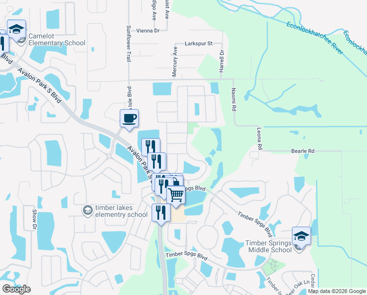 map of restaurants, bars, coffee shops, grocery stores, and more near 545 Bella Vida Boulevard in Orlando